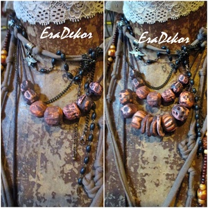 Rusztikus barna árnyalatok 2db, Ékszer, Nyaklánc, Hosszú nyaklánc, Ékszerkészítés, Kerámia, MESKA