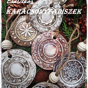 Rusztikus karácsonyfadíszek 10db - karácsony - karácsonyi lakásdekoráció - karácsonyfadíszek - Meska.hu