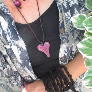 Szív küldi, szívnek, szívesen - ékszer - nyaklánc - medálos nyaklánc - Meska.hu