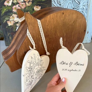 Nagy méretű, szív küldi szívnek szívesen - otthon & életmód - dekoráció - ajtó- és ablak dekoráció - ablakdísz - Meska.hu