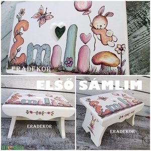 Festett sámli, ajándék kislánynak keresztelőre, Otthon & Életmód, Bútor, Szék & Fotel, Festett tárgyak, MESKA