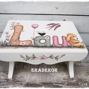 Festett sámli, ajándék kislánynak keresztelőre - otthon & életmód - bútor - szék & fotel - Meska.hu