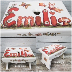 Festett sámli, ajándék kislánynak keresztelőre - otthon & életmód - bútor - szék & fotel - Meska.hu