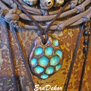 Türkíz szerelem nyaklánc - Meska.hu