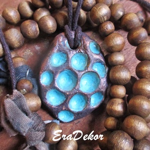 Türkíz szerelem nyaklánc - ékszer - nyaklánc - medálos nyaklánc - Meska.hu