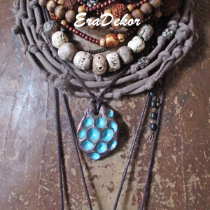 Türkíz szerelem nyaklánc - ékszer - nyaklánc - medálos nyaklánc - Meska.hu