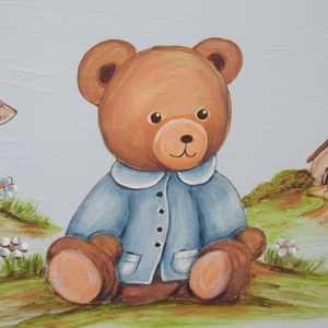 Mackós játéktároló kincsesláda kisfiúknak - játék & sport - plüssállat & játékfigura - maci - Meska.hu