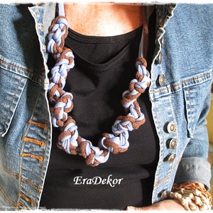 Dekoratív  nyakláncok  1db, Ékszer, Nyaklánc, Medálos nyaklánc, Csomózás, Horgolás, MESKA