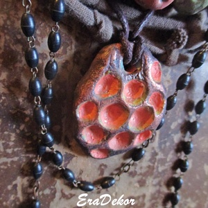 Lazac szerelem nyaklánc, Ékszer, Nyaklánc, Medálos nyaklánc, Festett tárgyak, MESKA