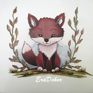 Festett rókás  szék  a neveddel - baba - mama - babaszobabútor - gyerek szék, sámli - Meska.hu