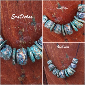 Rusztikus bohém fantázia türkiz - Meska.hu