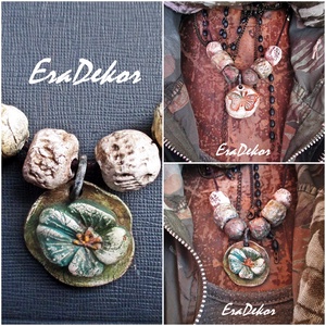 Virágom nyaklánc és lepke - Meska.hu