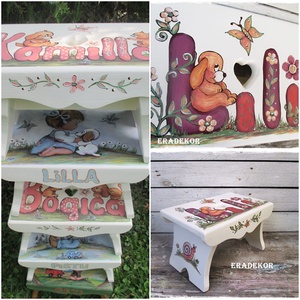 Kutyás sámli  a nevemmel a keresztelőmre - baba - mama - babalátogató ajándékcsomag - Meska.hu