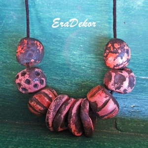 Rusztikus bohém, barna  fantázia  - ékszer - nyaklánc - medálos nyaklánc - Meska.hu