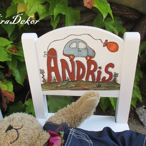 Festett  szék  kisfiúknak  keresztelőre 1db - játék & sport - plüssállat & játékfigura - kutya - Meska.hu