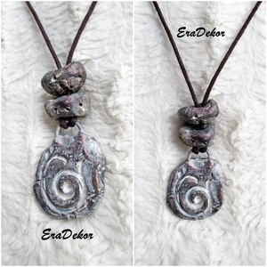 Szürkés ezüst nyaklánc - Meska.hu