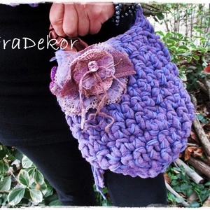 Virágos lila mánia - táska & tok - kézitáska & válltáska - kézitáska - Meska.hu