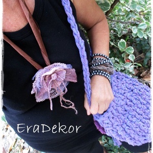 Virágos lila mánia - táska & tok - kézitáska & válltáska - kézitáska - Meska.hu