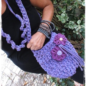 Virágos lila mánia - táska & tok - kézitáska & válltáska - kézitáska - Meska.hu