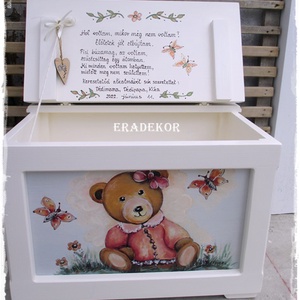 Macis  játéktároló kincsesládák  kislányoknak keresztelőre - Meska.hu