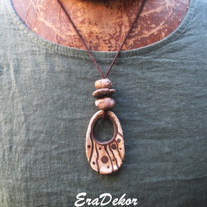 Rusztikus fantázia nyaklánc - ékszer - nyaklánc - medálos nyaklánc - Meska.hu