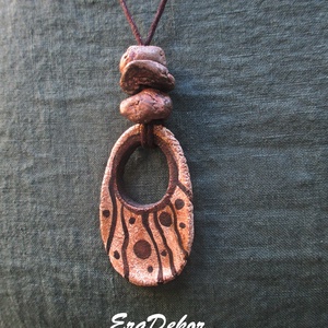 Rusztikus fantázia nyaklánc - ékszer - nyaklánc - medálos nyaklánc - Meska.hu