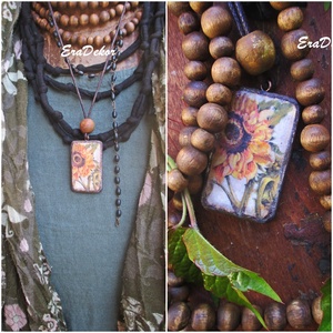 Napraforgó nyaklánc - Meska.hu