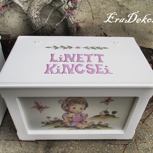 Cicás  játéktároló kincsesládák  kislányoknak keresztelőre - baba - mama - keresztelő kellékek - keresztelőajándékok - Meska.hu