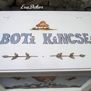 Kutyusos  játéktároló kincsesládák  kisfiúk keresztelőjére  - baba - mama - keresztelő kellékek - keresztelőajándékok - Meska.hu