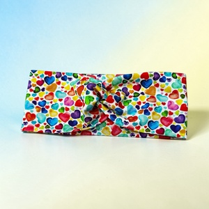 Színes Szívecskés Csomózott Fejpánt, Ruha & Divat, Sál, Sapka, Kendő, Fejpánt, Varrás, MESKA