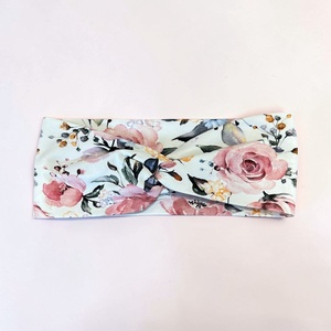 Romantikus Virágos Csomózott Kislány Fejpánt � Pasztell Rózsák, Baba - mama, Babaruházat, Baba fejpánt, Varrás, MESKA