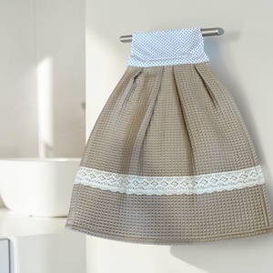 Csipkés, tépőzáras konyharuha sütőre vagy mikróra (53x40 cm) - Meska.hu