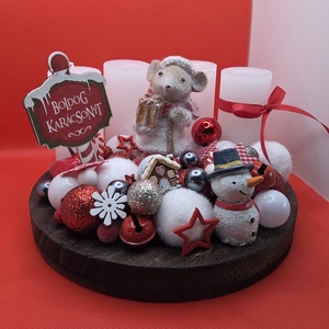 Adventi tál - egérkés - Meska.hu