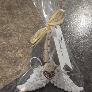 Névre szóló karácsonyfadísz - Angyalszárny  - karácsony - karácsonyi lakásdekoráció - karácsonyfadíszek - Meska.hu