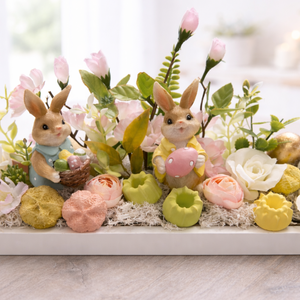 Egyedi húsvéti asztaldísz, Ünnepi díszek, dekorációk, Húsvéti díszek és dekorációk, Húsvéti asztaldíszek, Virágkötés, MESKA