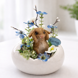 Húsvéti kékes asztaldísz , Ünnepi díszek, dekorációk, Húsvéti díszek és dekorációk, Húsvéti virágos díszek, Virágkötés, MESKA