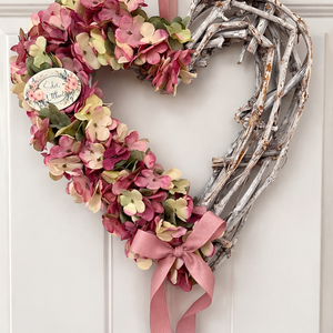 Hortenzia szív kopogtató  - Meska.hu