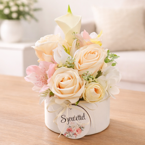 Anyák napi rózsás asztaldísz - Meska.hu