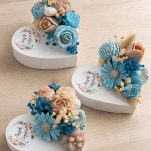 Anyák Napi szójaviaszos szívkollekció - otthon & életmód - dekoráció - asztal és polc dekoráció - asztaldísz - Meska.hu