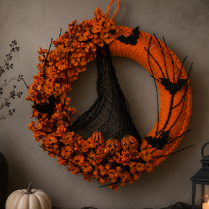 Halloween-i denevéres ajtódísz , Otthon & Életmód, Dekoráció, Halloween, Halloweeni ajtódíszek és ablakdíszek, , MESKA