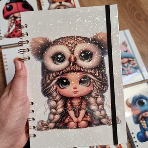 Bagolylányos napló, Otthon & Életmód, Papír, írószer, Jegyzetfüzet & Napló, Könyvkötés, Scrapbook, MESKA