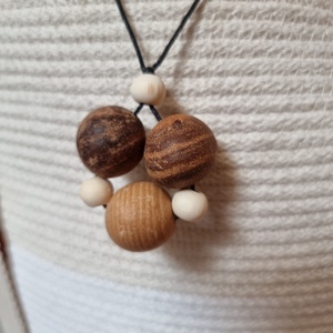 Fa gyöngy nyaklánc - ékszer - nyaklánc - medálos nyaklánc - Meska.hu