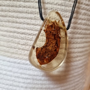 Gyantába öntött egyedi fa ékszer  - ékszer - nyaklánc - medálos nyaklánc - Meska.hu