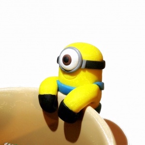 Minion pohárjelölő / teafiltertartó - Meska.hu