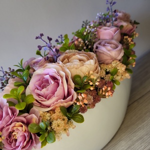 Selyemvirág kompozíció - otthon & életmód - dekoráció - asztal és polc dekoráció - asztaldísz - Meska.hu