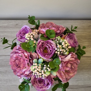 Lila selyemvirágok - otthon & életmód - dekoráció - asztal és polc dekoráció - asztaldísz - Meska.hu