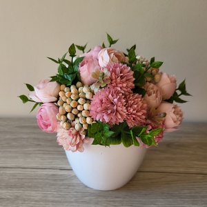 Selyemvirág kaspó, Otthon & Életmód, Dekoráció, Asztal és polc dekoráció, Asztaldísz, Virágkötés, MESKA