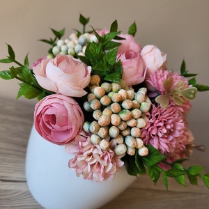 Selyemvirág kaspó - otthon & életmód - dekoráció - asztal és polc dekoráció - asztaldísz - Meska.hu