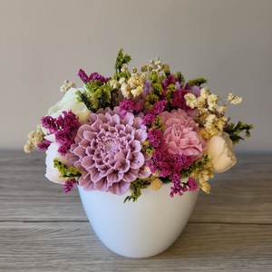 Szappanvirágok, Otthon & Életmód, Dekoráció, Asztal és polc dekoráció, Asztaldísz, Szappankészítés, Virágkötés, MESKA