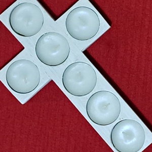 Kereszt alakú mécsestartó - Meska.hu